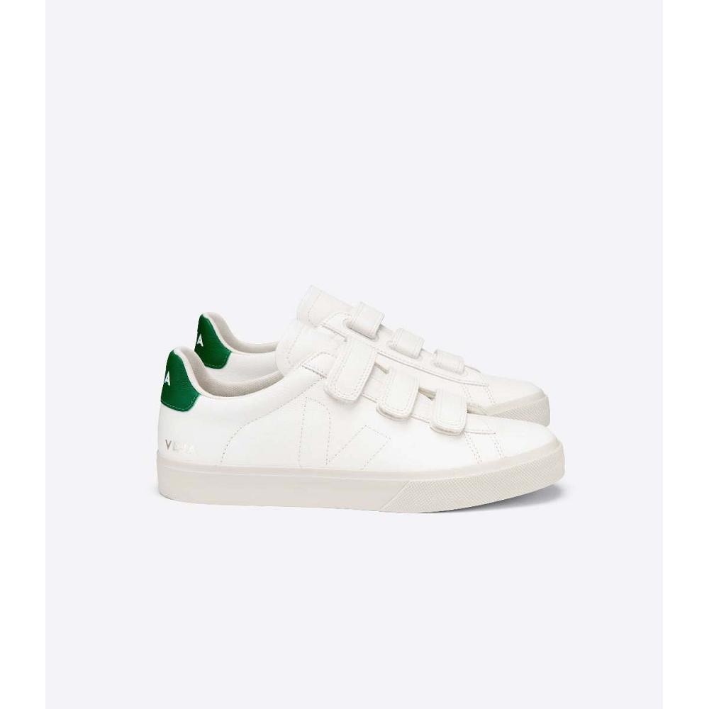 Veja RECIFE CHROMEFREE Women\'s Sneakers White/Green | NZ 626AHK